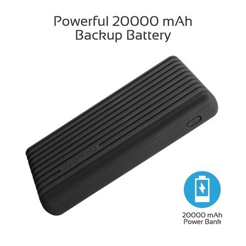 Promate - Titan-20C 20000MAH Type-C Portable Electric Bank, 3.1a Ins Dual USB Fast Charging Black