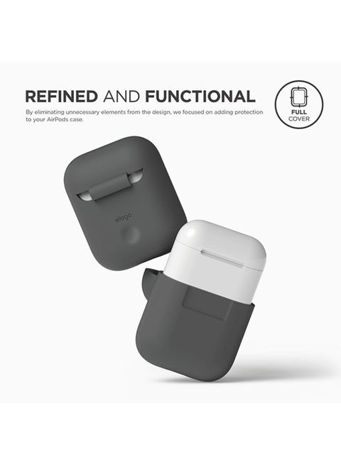 Scratch Resistant Silicone Airpods For Apple AirPods From Elago, Dark Gray