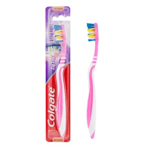 Colgate Soft Zigzag Toothbrush + Tongue Cleaner - 1 Pack