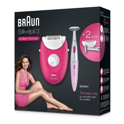 Braun SE3420 Epilator + FG1100 . Facial Trimmer