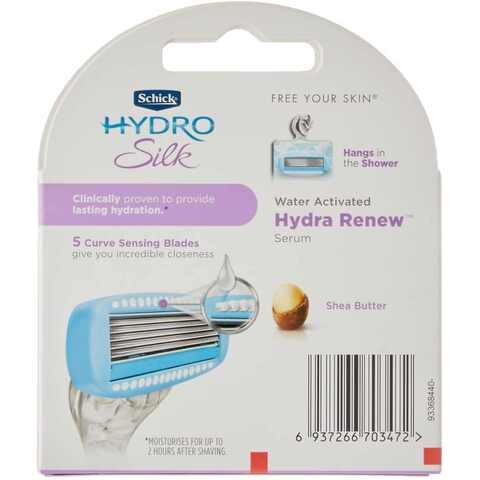 Shake Hydro Silk Curve Sensing 5 Blades Set, Pack of 4 , Purple