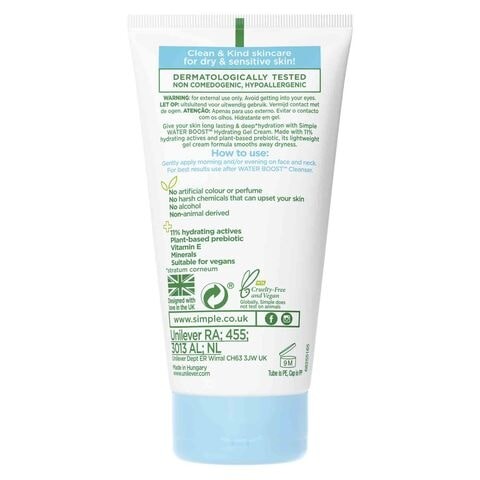 Simple Water Boost Moisturizing Gel Cream 50 ml