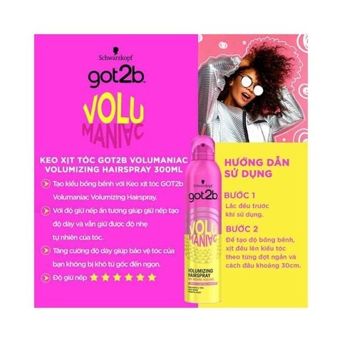 Schwarzkopf GOT2B Hair Thickening Spray 300 ml