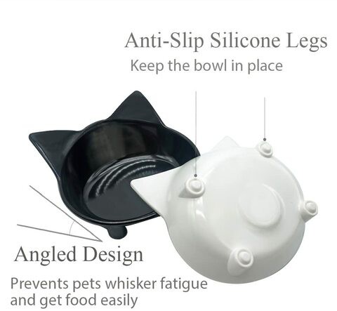 Lorde Shallow Cat Food Bowls (Set Of 2)