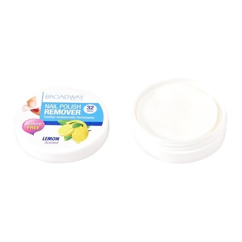 Broadway Lemonade Nail Polish Remover Pads - 32 Pieces