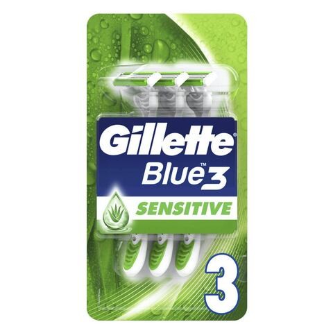 Gillette Blue 3 Sensitive Razor 3 Pieces