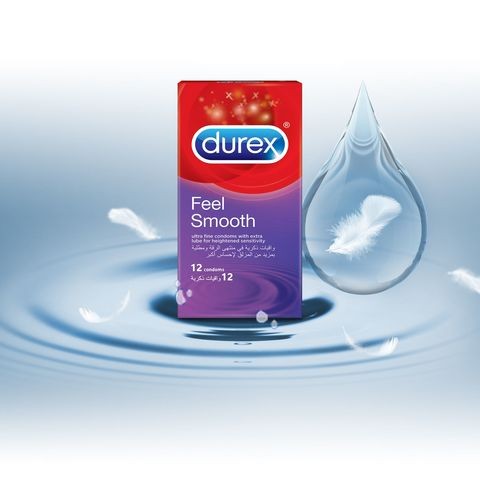 Durex Feel Smooth Condom, 12 Pieces