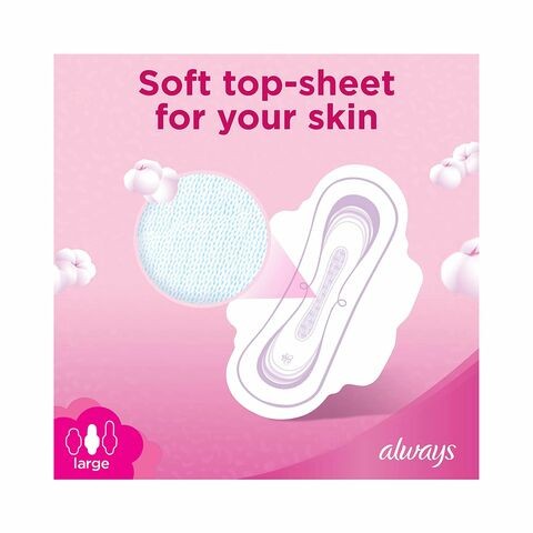 Always Ultra Soft Large Sanitary Pads With Wings 16 Pieces