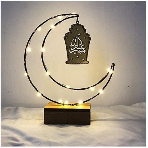 Aiwanto Home Decoration Light Ramadan Moon Light Eid Gift Light Decoration for Table