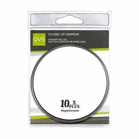 QVS Magnifying Mirror 10 x Plus With Suction Cup - Clear