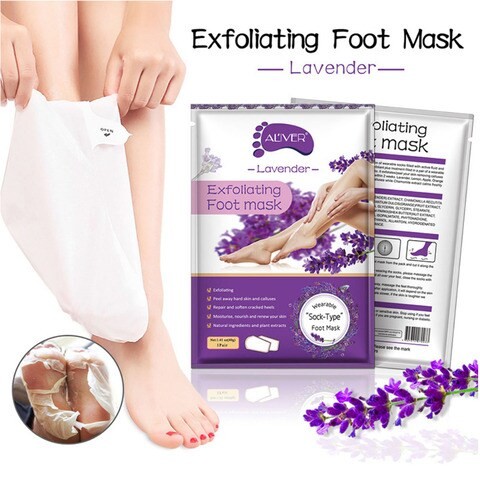 Pack Of 3 Lavender Exfoliating Foot Peel Mask