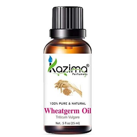 KAZIMA WheatGerm Cold Pressed Carrier Oil - 100% Pure Natural & Undiluted For Skin care & Hair treatment (15ml)