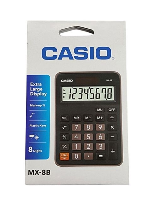 Casio Basic 8-Digit Calculator, Black