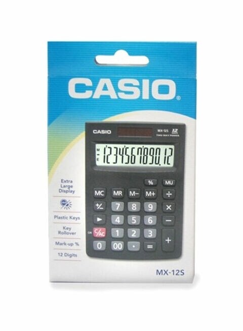 H-Series Large Desk Calculator 14 Digits from Casio, Black