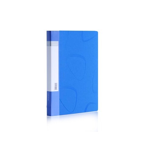 ALISSA-5254 40-Pocket Business A4 Sheet Presentation Book 80-Page Capacity Clear Book Available for Report Sheets Artworks Music Sheets Clippings Organizer, Blue.