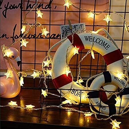 Aiwanto 50 LED Lights Christmas Tree Lights Decoratin Lights New Year Decoration Lights Diwali Decoration Star Lights Home Decoration(5M)