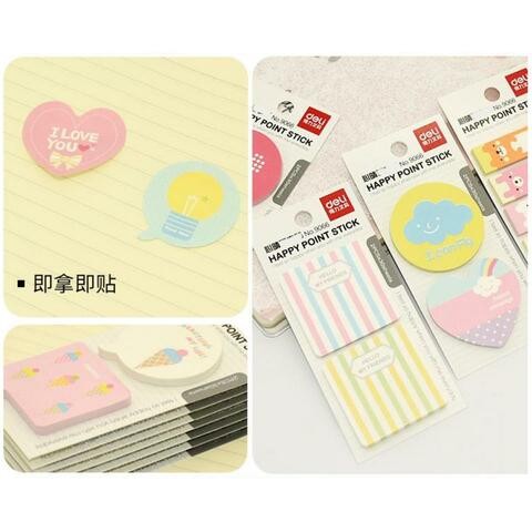 ALISSA Set of 48Pcs Happy Point Sticky Notes