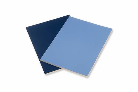 Moleskine Set of 2 Volante Journal Notebooks, Solid Blue/Royal Blue