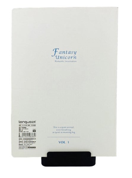 Languo B5 Stationery Writing Notebook with Fantasy Unicorn Design.(White)