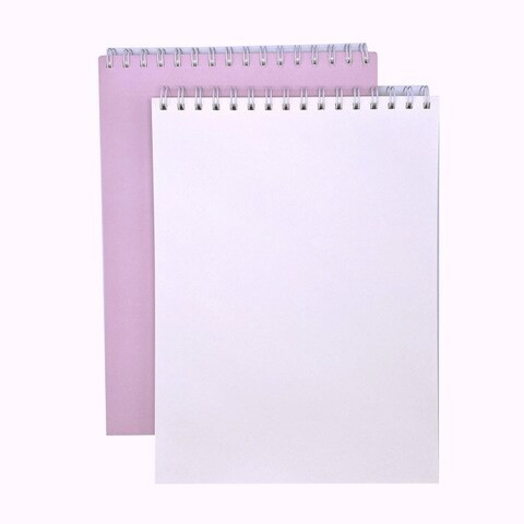 Lango Style - 16 karat spiral sketchbook / pink fox design sketchbook