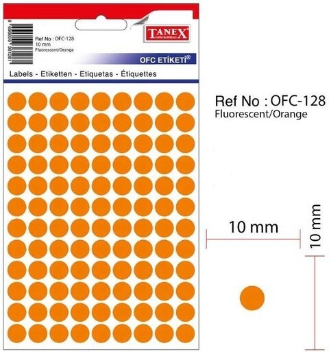 Tanix 10mm Multipurpose Sticker Orange