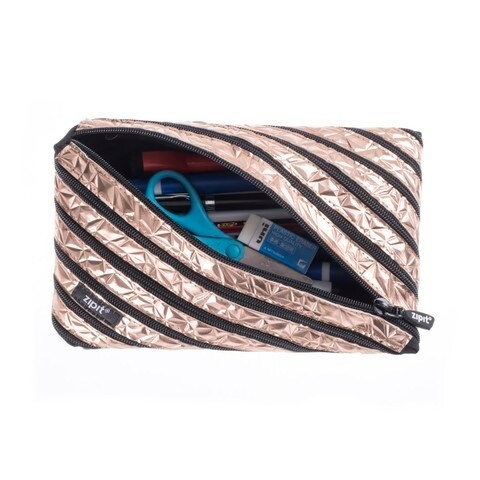 Zipit Bag - Metallic Jumbo/Bronze Pencil Case