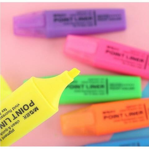 ALISSA Highlighter Pen (Yellow) - Set of 5Pcs