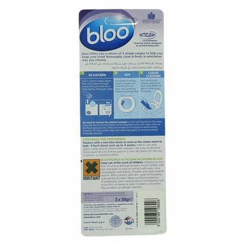 Blue Actic Clean In Tank Toilet Cleaner, 38 gm x 3 Pieces