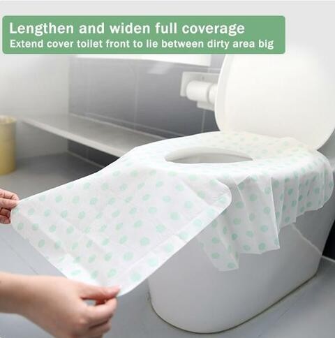 Aiwanto 20pcs Disposable Toilet Seat Cover Potty Seat Cover Large Size Travel Toilet Seat Cover Waterproof Protectors for Kids Potty Training or Public Toilet