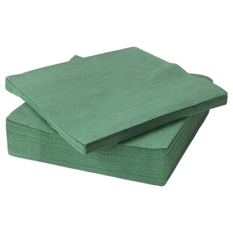 Paper napkins, dark green, 40X40 cm