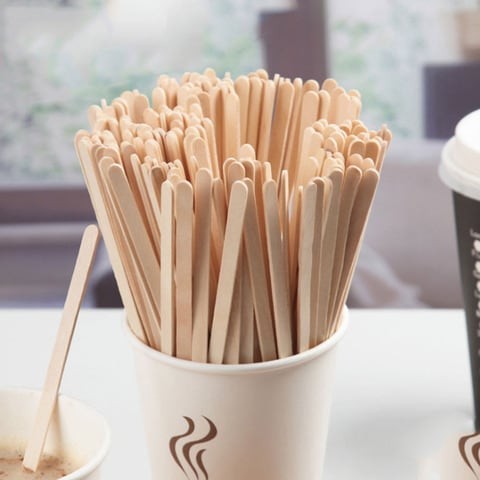 100-Piece Coffee Stir Sticks Set Beige