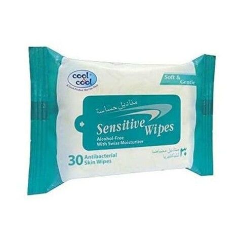 Cool & Cool Wet Wipes For Sensitive Skin 30 Pieces