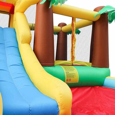 Edragon Mall - SHA -2020121 Wild Jungle Inflatable Bouncer House Jumping Trampoline Bouncy Castle Water With Swimming Pool For Kids