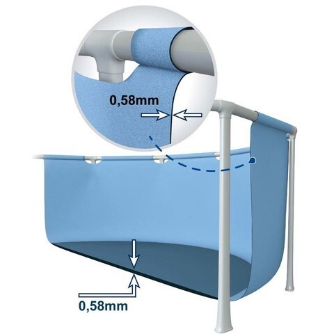 Intex Rectangular Prism Frame Pool Set 16ft X 8ft X 42in