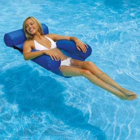 Inflatable Pool Chair from Poolmaster, Blue - Model: 70742