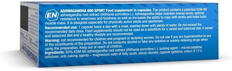 Olimp Ashwagandha 600 Sport Supplement Capsule