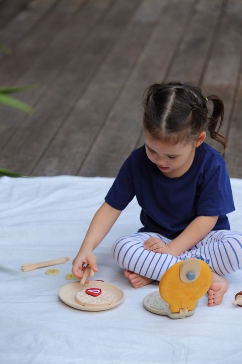 Plantoys wooden waffle set