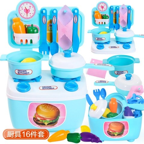 Generic - Mini DIY Food Play Kitchen Blue Toy 0051