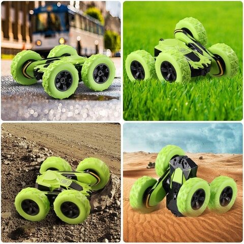 Atom Max Fancy Remote Controlled Wheel Car Toy - Green Color