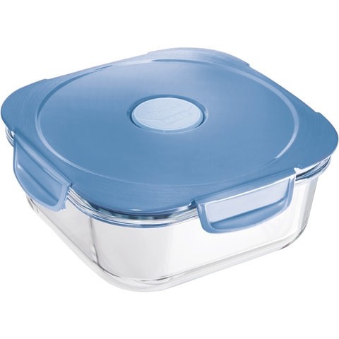 Maped blue glass lunch box