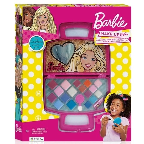 Plastic bag with Barbie cosmetics in a box with capitone