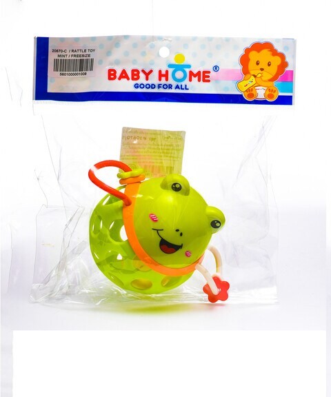 Baby Home Bear Rattle - Mint