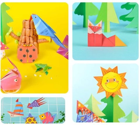 Samdon 108 Pieces Colorful Paper Kids Educational Toys