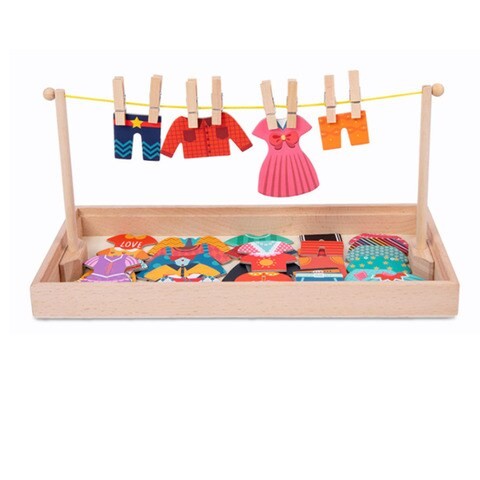 Variety of creative clothes drying educational toys