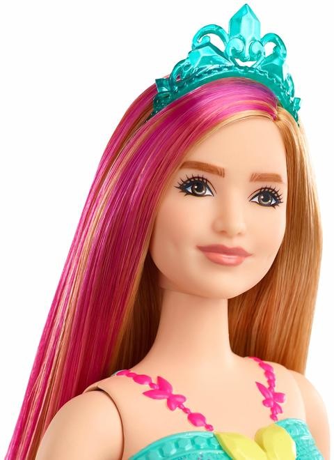 Barbie Dreamtopia Princess Doll, 12", Curved Blond with Pink Hairstyle