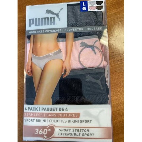 Puma Women's Stretch Bikini Briefs (4 Pieces, Size XS).