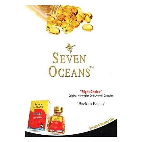 Seven Oceans Original Cod Liver Oil with Omega 3 100 capsules