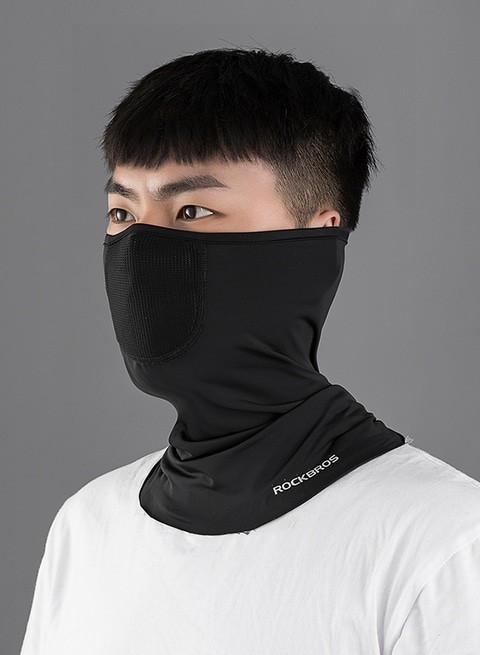 Rokbros Neck Face Mask With Ear Loops - Black