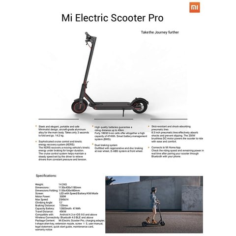 Xiaomi Pro Mijia Electric Scooter, Top Speed ​​25 km/h, Black