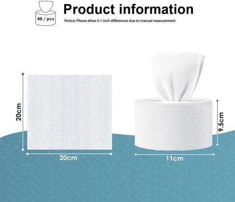 Alissa 1pc-Disposable Face Towel Tissue Roll Reusable Soft Facial Cotton Tissue (40pcs Sheets/Roll)